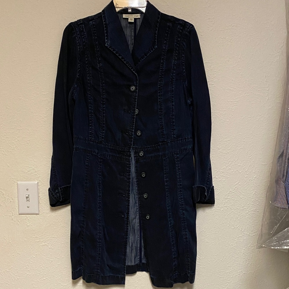 Coldwater Creek Navy Textured Jacket